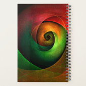 Red Green Floral Modernes Abstraktes Kunstmuster # Planer (Rückseite)