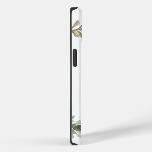 Red Green Floral Monogram Case-Mate iPhone Hülle (Rückseite / Rechts)