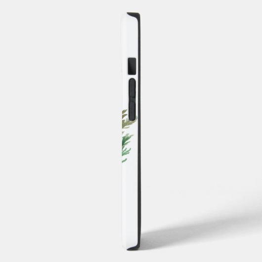 Red Green Floral Monogram Case-Mate iPhone Hülle (Rückseite / Links)