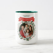 Red&Green frohe Weihnachten mit fröhlicher Tasse (Mittel)