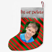Red Green Frohe Weihnachts-Festivals Foto Name Ret Kleiner Weihnachtsstrumpf (Rückseite)