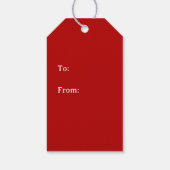 Red Green frohe Weihnachtsfeier Geschenkanhänger (Rückseite)