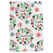 Red Green frohe Weihnachtsfeier Mittlere Geschenktüte (Rückseite)