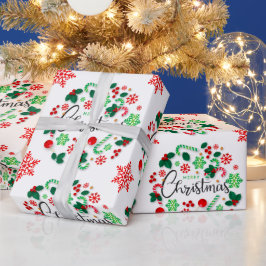 Red Green frohe Weihnachtswraath Wrapping Paper Geschenkpapier