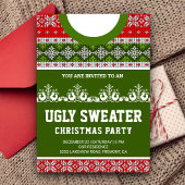 Red Green Funny Tacky Ugly Sweater Weihnachts-Part Einladung