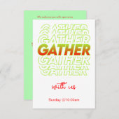 Red Green Gather mit US Church Einladung (Vorne/Hinten)