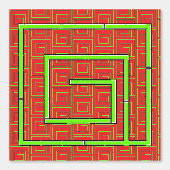 Red Green Geo Tapete (Vorderseite)