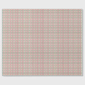 Red Green Geometric Christmas Red mit Caramel Piec Geschenkpapier (Flach)