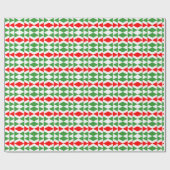 Red Green Geometric Geschenkpapier (Flach)