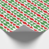 Red Green Geometric Geschenkpapier (Ecke)