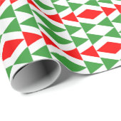 Red Green Geometric Geschenkpapier (Rolleneckpunkt)