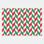Red Green Geometric Muster Geschenkpapier Set (Vorderseite)