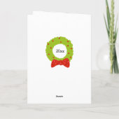 Red Green Glitzer Bow Cat Weihnachten Geburtstag Karte (Rückseite)