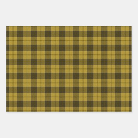 Red Green Gold Buffalo Karierter Karo Tartan Patte Geschenkpapier Set (Vorderseite 3)