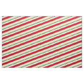 Red Green & Gold Candy Cane Streifen Stoff (Fat Quarter (45,7 x 55,9 cm))