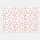 Red, Green, Gold Candy Cane Weihnachtsmuster Geschenkpapier Set (Vorderseite)