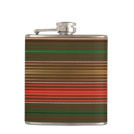 RED GREEN GOLD CHRISTMAS STRIPES FLACHMANN