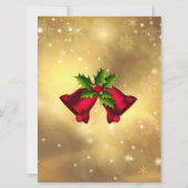 Red Green Gold festliche Weihnachtsfeiertage Einla Einladung (Rückseite)