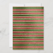 Red Green - Gold Foil Weihnachtsfeier Party Einlad Einladung (Rückseite)