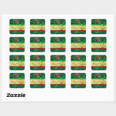 Red Green Gold Frohe Weihnachtsbows Stickers (Blatt)