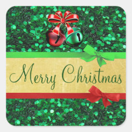 Red Green Gold Frohe Weihnachtsbows Stickers
