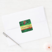 Red Green Gold Frohe Weihnachtsbows Stickers (Umschlag)