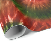 Red Green & Gold Fun Gefärbte Krawatte Sternexplos Geschenkpapier (Rolleneckpunkt)