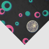 Red Green Gold Glitzer Polka Dots Christmas Seidenpapier (Ausschnitt)