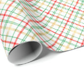 Red Green Gold Imitate Footing Christmas Geschenkpapier (Rolleneckpunkt)