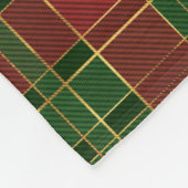 Red Green Gold Kariert Fleecedecke (Ecke)