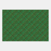 Red Green Gold Kariert Weihnachten Tartan Geschenkpapier Set (Vorderseite 2)