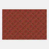 Red Green Gold Kariert Weihnachten Tartan Geschenkpapier Set (Vorderseite)