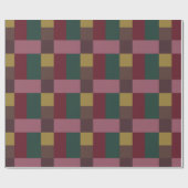 Red Green Gold Pink Brown Color Block Geschenkpapier (Flach)