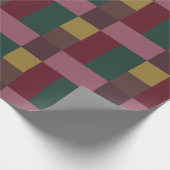 Red Green Gold Pink Brown Color Block Geschenkpapier (Ecke)