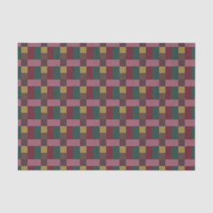Red Green Gold Pink Brown Color Block Seidenpapier