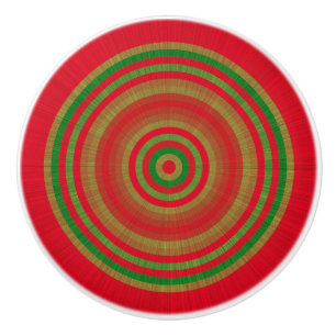 Red Green Gold Rings Keramikknauf
