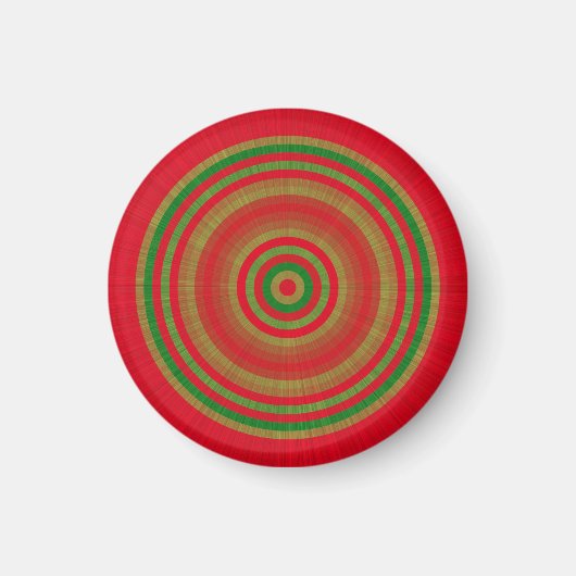 Red Green Gold Rings Magnet (Vorne)