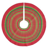 Red Green Gold Rings Polyester Weihnachtsbaumdecke (Vorderseite)