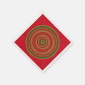 Red Green Gold Rings Serviette (Ecke)