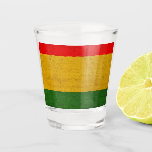 Red Green Gold Schnapsglas (Vorderseite)