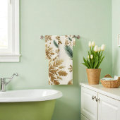 Red Green Gold Snowflorage Flora Holiday Badhandtuch Set