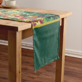 Red Green Gold Stars Festtage Weihnachten Kurzer Tischläufer (Beispiel)