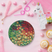 Red Green Gold Stars Weihnachtsfest Party Pappteller (Party)