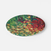 Red Green Gold Stars Weihnachtsfest Party Pappteller (Schrägansicht)