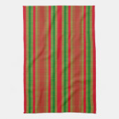 Red Green Gold Streifen Geschirrtuch (Vertikal)