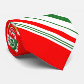 Red Green Gold Strick Ugly Christmas Neck Tie Krawatte (Gerollt)