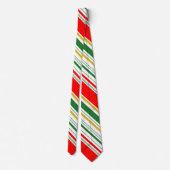 Red Green Gold Strick Ugly Christmas Neck Tie Krawatte (Rückseite)