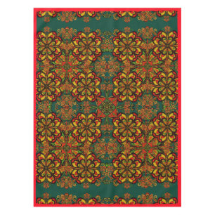 Red, Green & Gold TapestPattern für Weihnachten Tischdecke