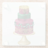 RED GREEN & GOLD URLAUB CHRISTMAS CAKE GLASUNTERSETZER (Rückseite)