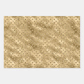Red Green Gold Weihnachts Glitzer Dots Geschenkpapier Set (Vorderseite 3)